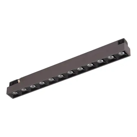 Lucide LED 48V LINIAL XENIA Dott Railarmatuur 23CM - Geborsteld Gun Metal - 10W 1000Lm | 2700-4000K TW - Magnetisch Lucide LED 48V LINIAL XENIA Dott Railarmatuur 23CM - Geborsteld Gun Metal - 10W 1000Lm | 2700-4000K TW - Magnetisch