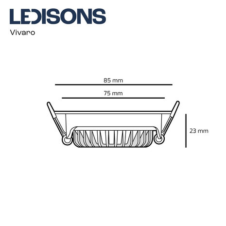 LCB LED Europe Dimbare LED Inbouwspot IP54 - 85mm - Wit - 5W 480Lm - 2700K 927 Warm Wit | 60D - TRIAC DIM - 75MM Zaagmaat - Interne Driver LCB LED Europe Dimbare LED Inbouwspot IP54 - 85mm - Wit - 5W 480Lm - 2700K 927 Warm Wit | 60D - TRIAC DIM - 75MM Zaagmaat - Interne Driver