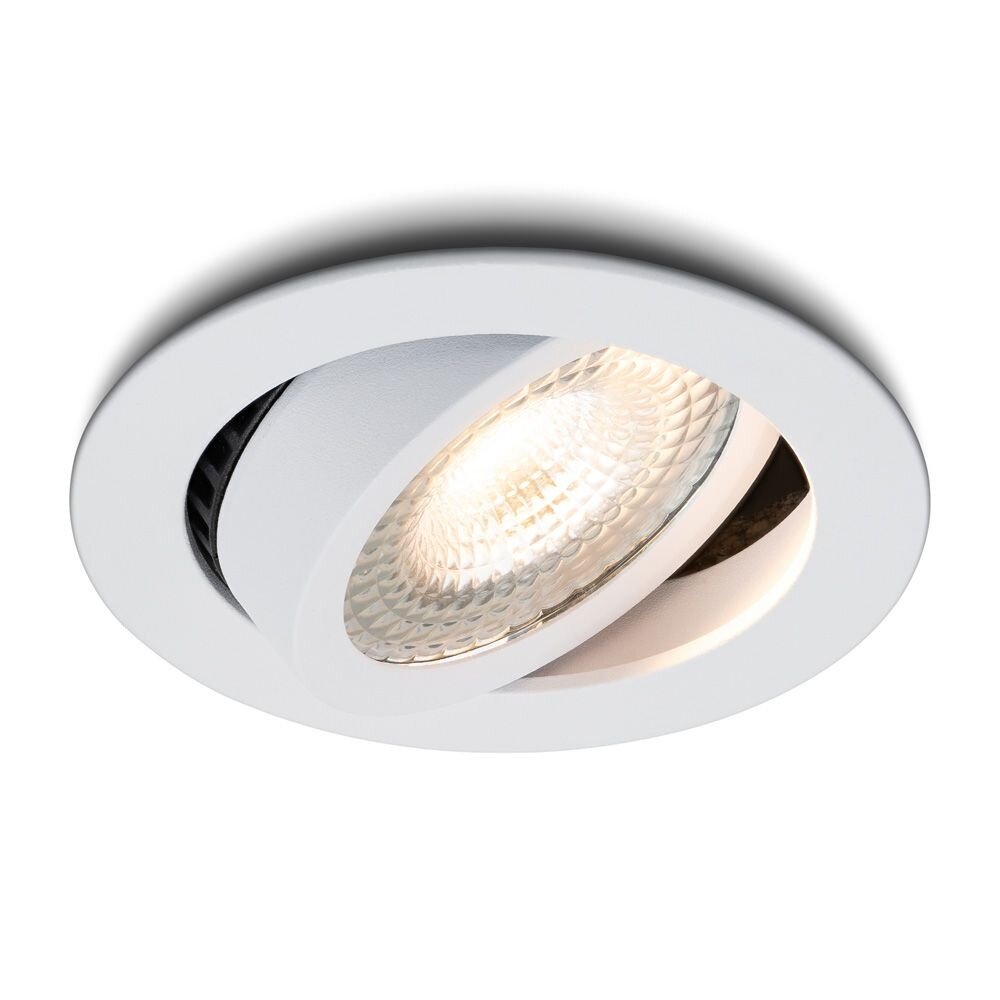 LCB LED Europe Dimbare LED Inbouwspot IP54 - 85mm - Wit - 5W 480Lm - 2700K 927 Warm Wit | 60D - TRIAC DIM - 75MM Zaagmaat - Interne Driver LCB LED Europe Dimbare LED Inbouwspot IP54 - 85mm - Wit - 5W 480Lm - 2700K 927 Warm Wit | 60D - TRIAC DIM - 75MM Zaagmaat - Interne Driver