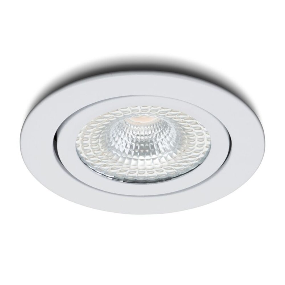 LCB LED Europe Dimbare LED Inbouwspot IP54 - 85mm - Wit - 5W 480Lm - 2700K 927 Warm Wit | 60D - TRIAC DIM - 75MM Zaagmaat - Interne Driver LCB LED Europe Dimbare LED Inbouwspot IP54 - 85mm - Wit - 5W 480Lm - 2700K 927 Warm Wit | 60D - TRIAC DIM - 75MM Zaagmaat - Interne Driver