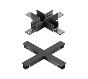 Lucide LED 48V LINIAL Spanningsrail toebehoren - Koppelstuk X Kruisverbinding | Geborsteld Gun Metal - Magnetisch Lucide LED 48V LINIAL Spanningsrail toebehoren - Koppelstuk X Kruisverbinding | Geborsteld Gun Metal - Magnetisch