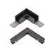 Lucide LED 48V LINIAL Spanningsrail toebehoren - L-koppelstuk compleet - Incl. interne voeding | Geborsteld Gun Metal Lucide LED 48V LINIAL Spanningsrail toebehoren - L-koppelstuk compleet - Incl. interne voeding | Geborsteld Gun Metal
