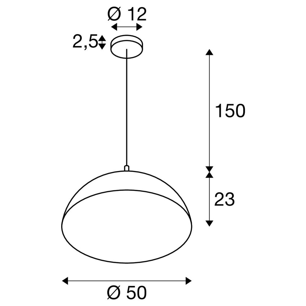 SLV: Innovatieve lichtoplossingen voor de zakelijke klant SLV FORCHINI 50 - Hanglamp Zwart/Goud – Ø50cm – E27 Fitting – IP20 SLV: Innovatieve lichtoplossingen voor de zakelijke klant SLV FORCHINI 50 - Hanglamp Zwart/Goud – Ø50cm – E27 Fitting – IP20