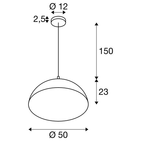 SLV: Innovatieve lichtoplossingen voor de zakelijke klant SLV FORCHINI 50 - Hanglamp Zwart/Goud – Ø50cm – E27 Fitting – IP20 SLV: Innovatieve lichtoplossingen voor de zakelijke klant SLV FORCHINI 50 - Hanglamp Zwart/Goud – Ø50cm – E27 Fitting – IP20