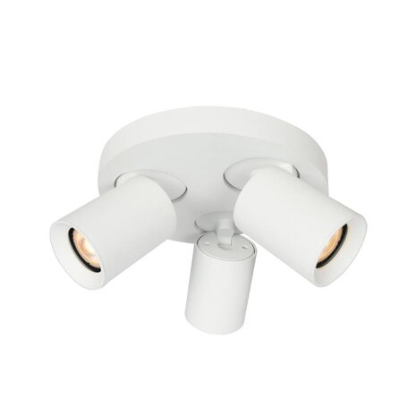 Artdelight LED Plafondspot Artdelight MEGANO Wit - 3-Lichts - Ø220x113mm - 3x GU10 Fitting - Richtbaar - IP20 - Exclusief Lichtbronnen