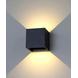 Artdelight Dimbare LED Wandlamp IP54 100MM - Cube Zwart - 6W 840Lm - 2700K 827 Warm Wit | Aluminium - TRIAC DIM - Up and Down - Verstelbare lichtspreiding Artdelight Dimbare LED Wandlamp IP54 100MM - Cube Zwart - 6W 840Lm - 2700K 827 Warm Wit | Aluminium - TRIAC DIM - Up and Down - Verstelbare lichtspreiding