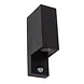Lucide Lucide ZARO - Wandspot / Wandlamp Binnen/Buiten - 2xGU10 (MR16) - IP65 - Beweging & dag/nacht sensor (uitschakelbaar) - Zwart
