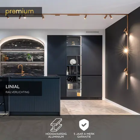Lucide Lucide Premium LINIAL Opbouwdriver 200W - 1 fase Railsysteem / Railverlichting - Smart - 48V Track - Champagne Lucide Lucide Premium LINIAL Opbouwdriver 200W - 1 fase Railsysteem / Railverlichting - Smart - 48V Track - Champagne