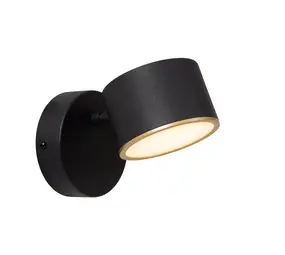 Lucide LED Wandlamp Zwart – 9W – 2700K Extra Warm Wit – Dimbaar – Modern Design Lucide LED Wandlamp Zwart – 9W – 2700K Extra Warm Wit – Dimbaar – Modern Design
