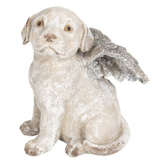 Clayre & Eef Clayre & Eef Decoratie hond met vleugels 16*13*20 cm 6PR2659