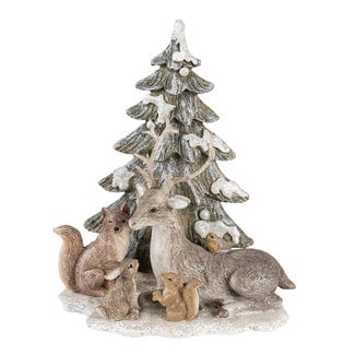 Clayre & Eef Clayre & Eef Decoratie dieren bij kerstboom 17*10*20 cm 6PR4650