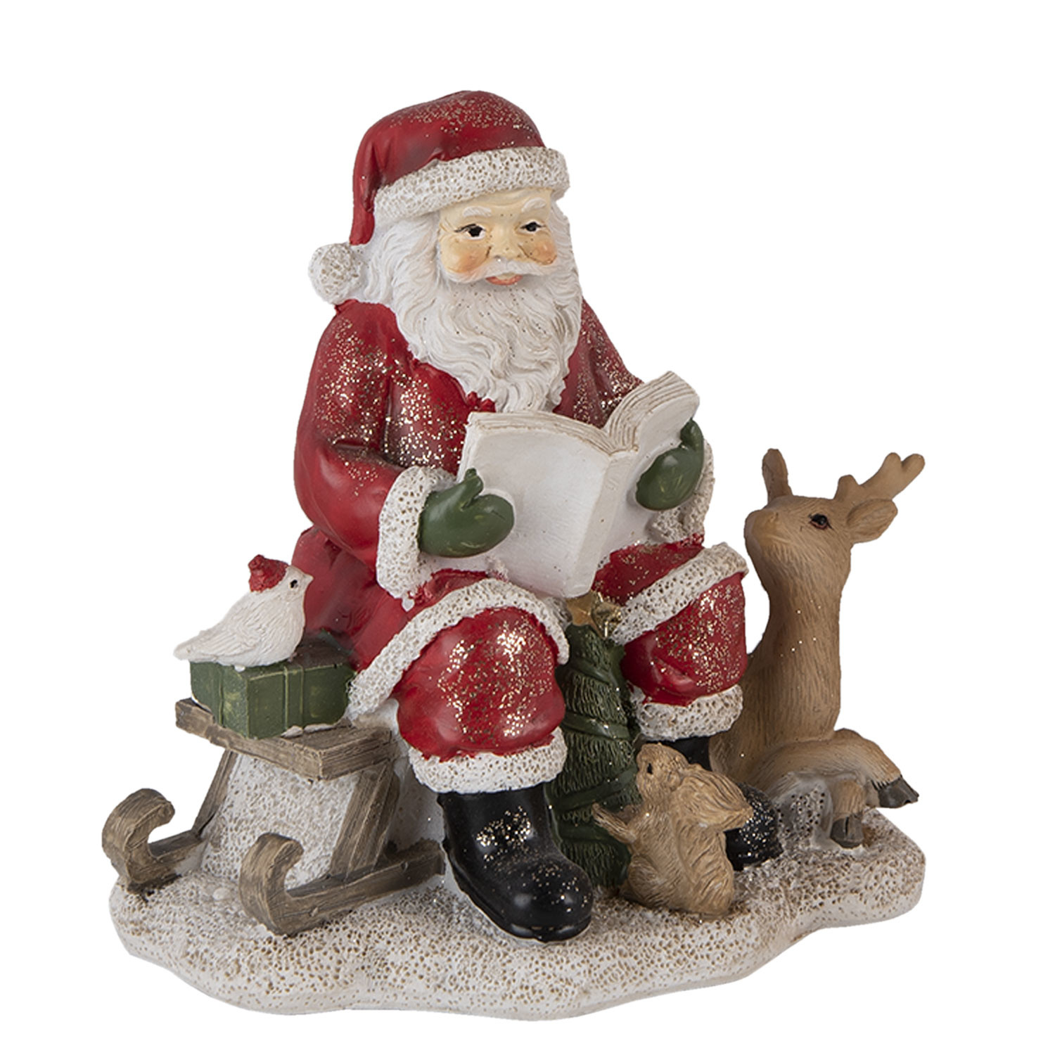 4 Servietten Weihnachtsmann mit Renntier Santa Claus 4 Servietten Weihnachtsmann mit Renntier Santa Claus