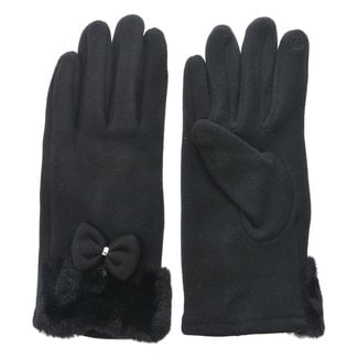 Clayre & Eef Clayre & Eef Handschoenen 8*24 cm zwart MLGL0048Z