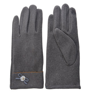 Clayre & Eef Clayre & Eef Handschoenen 8*24 cm grijs MLGL0049G