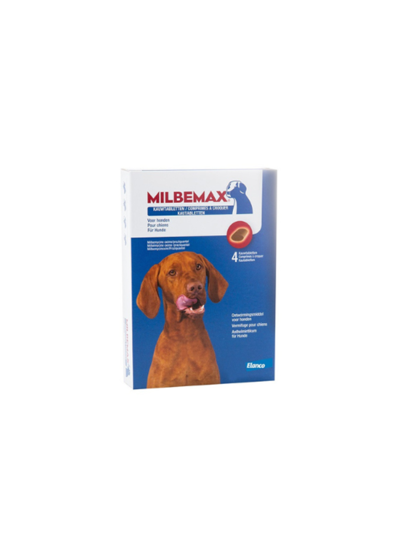 Hond 4 tabl. 12,5/125 mg | Kauwtablet ontwormingstabletten voor grote honden vanaf 5 kg