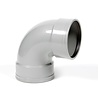 Dyka PVC bocht 90° 2x manchet Dyka PVC bocht 90° 2x manchet