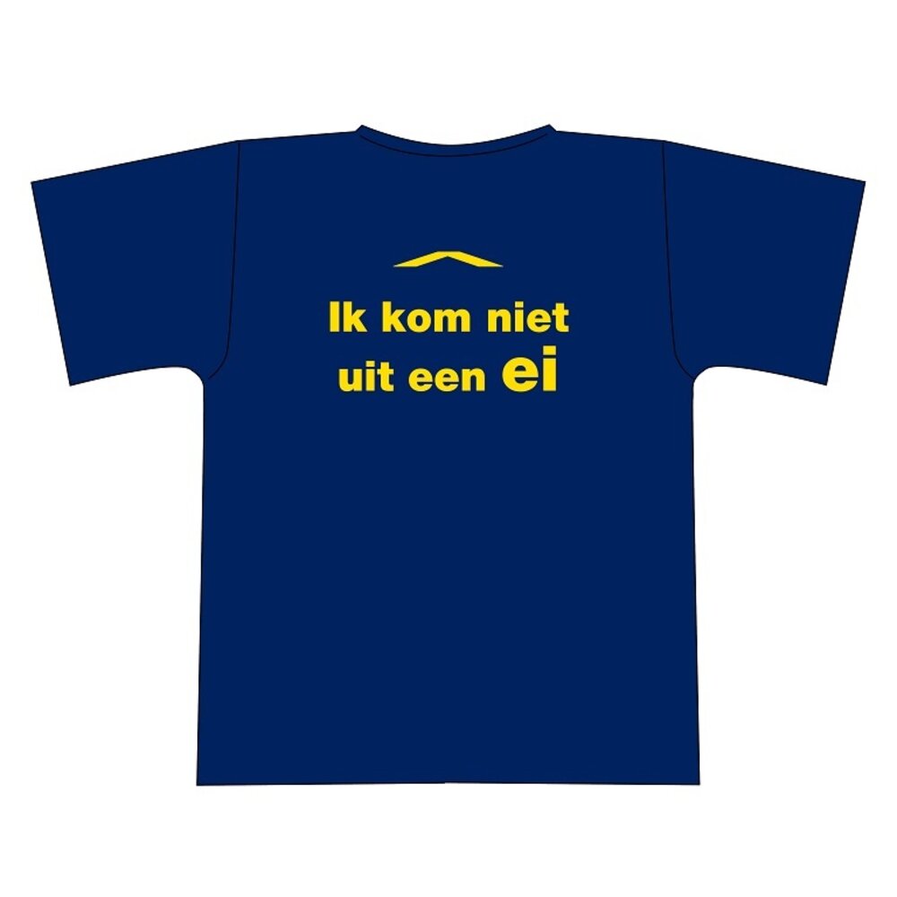 "ik kom niet uit een ei" tshirt
