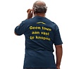 "Geen touw aan vast te knopen" tshirt