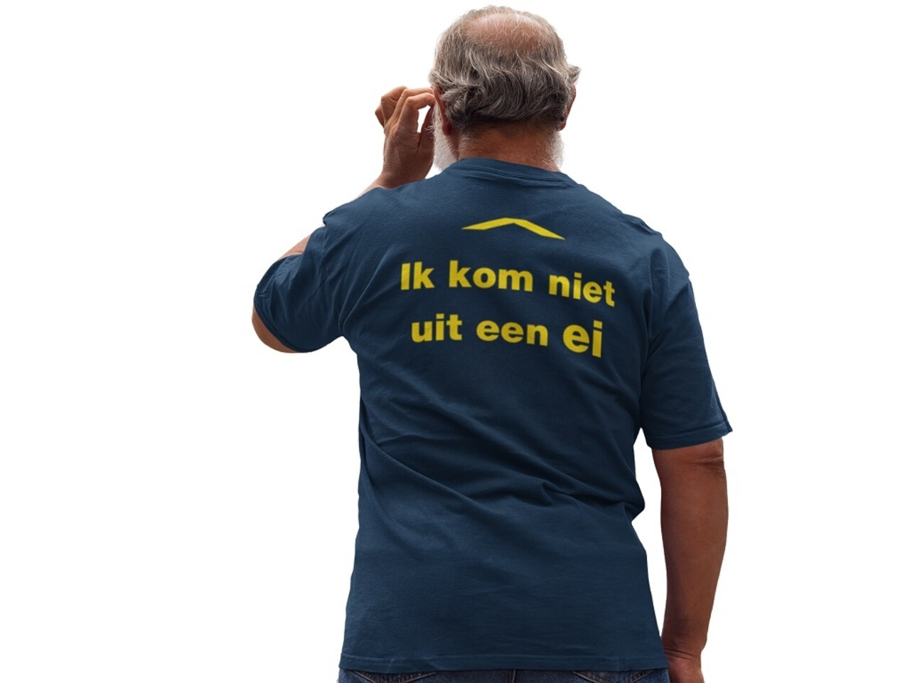 "ik kom niet uit een ei" tshirt