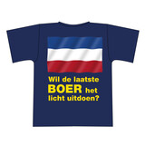 "Wil de laatste boer het licht uitdoen?" tshirt "Wil de laatste boer het licht uitdoen?" tshirt