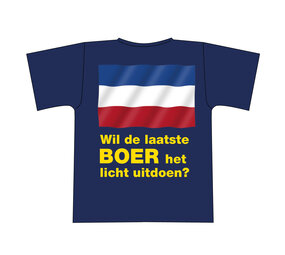 "Wil de laatste boer het licht uitdoen?" tshirt "Wil de laatste boer het licht uitdoen?" tshirt