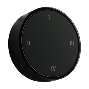 VBA-RCS4-BK, Decoratieve, hoogwaardige draaidimmer, Zwart Staal, USB-C oplaadbaar.