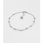 ZAG Bijoux Silver Cube Anklet