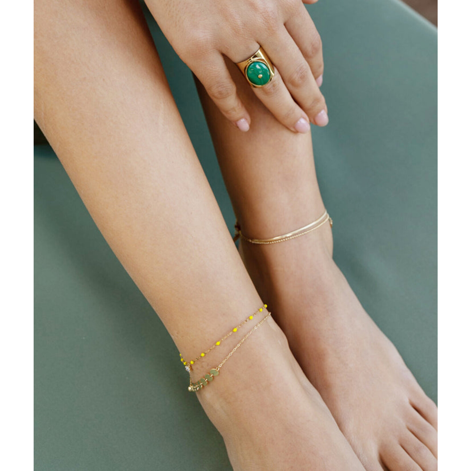 ZAG Bijoux Poppy Anklet - Yellow