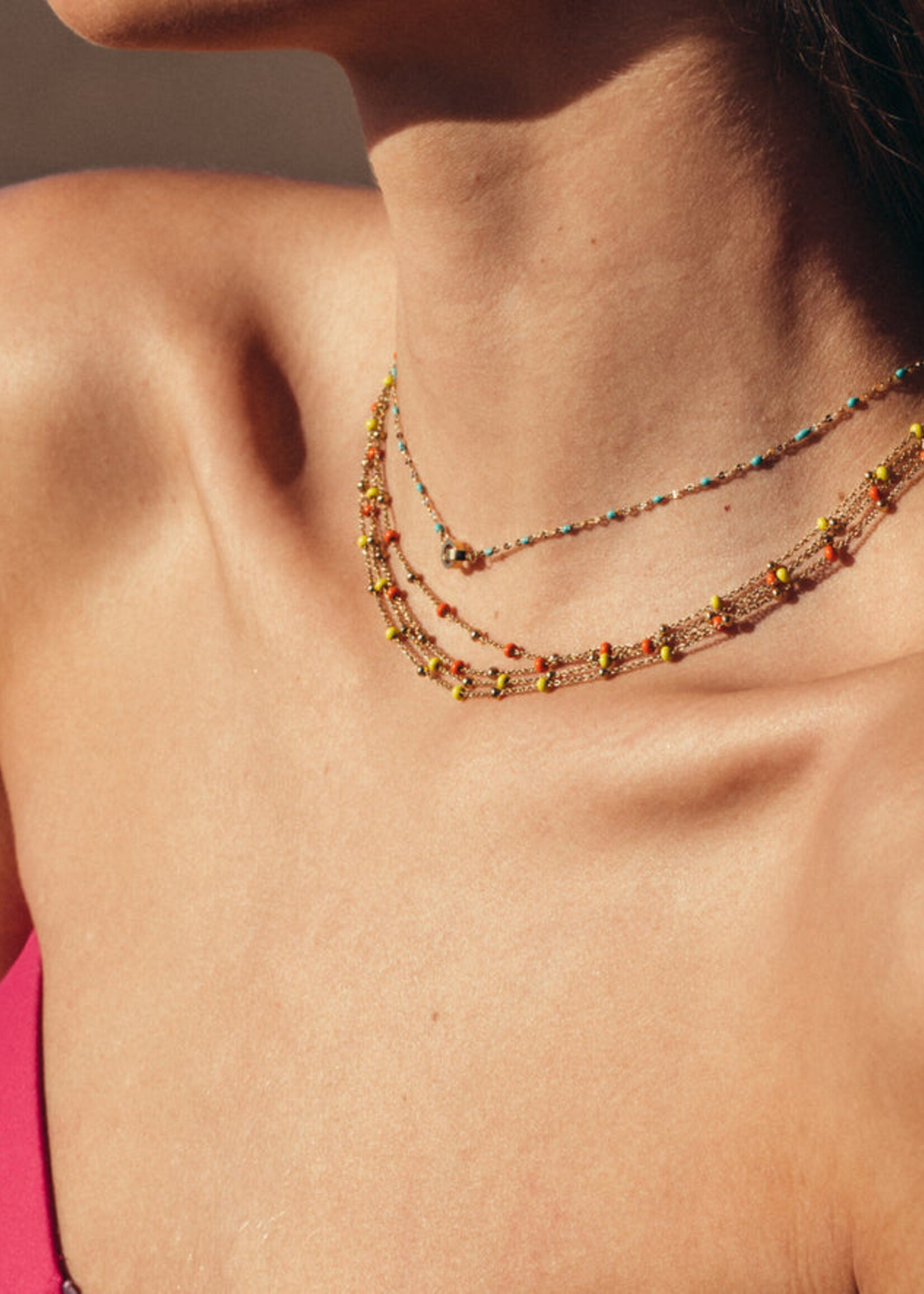 ZAG Bijoux Billes Necklace Red