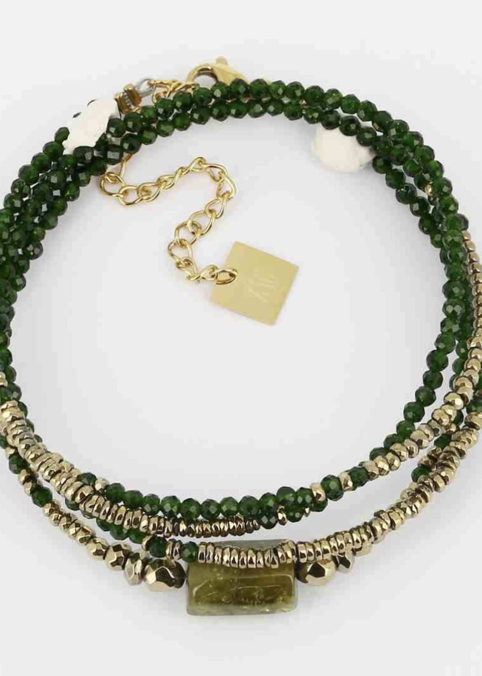ZAG Bijoux Beads Wrap Bracelet - Green