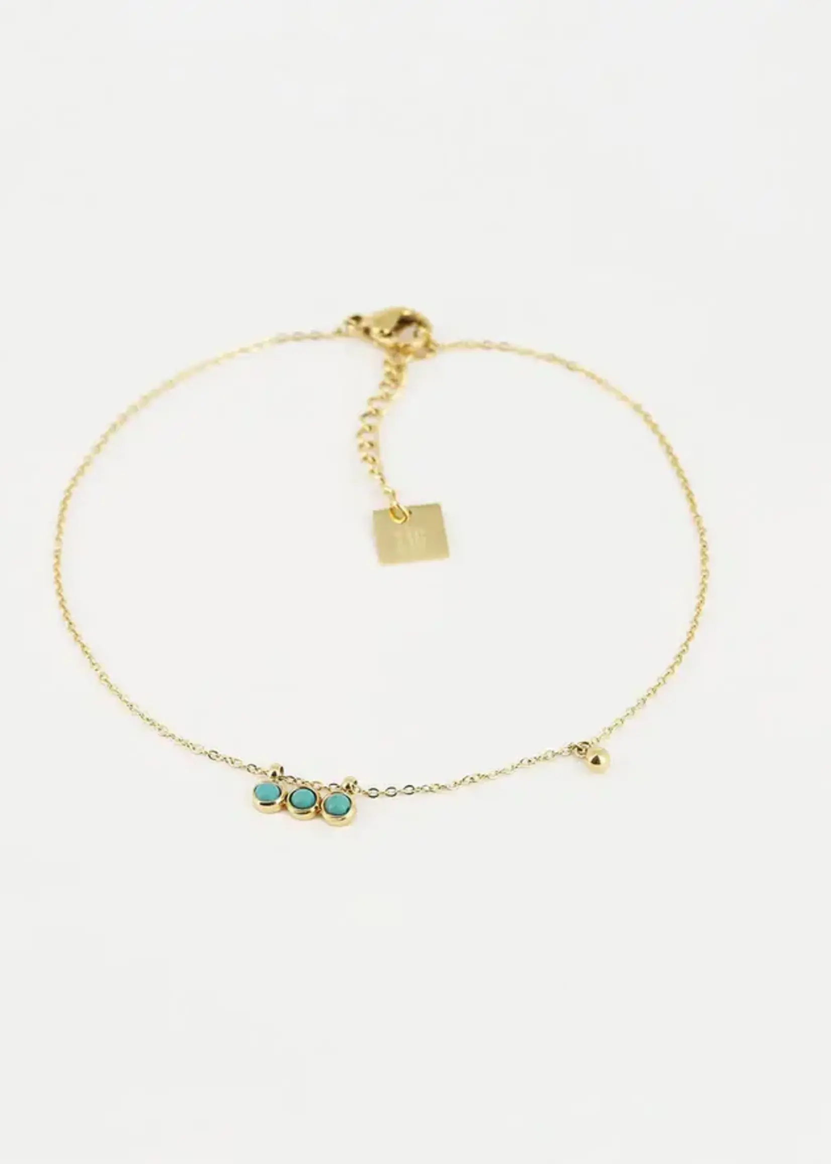 ZAG Bijoux Ormiga Anklet Turquoise