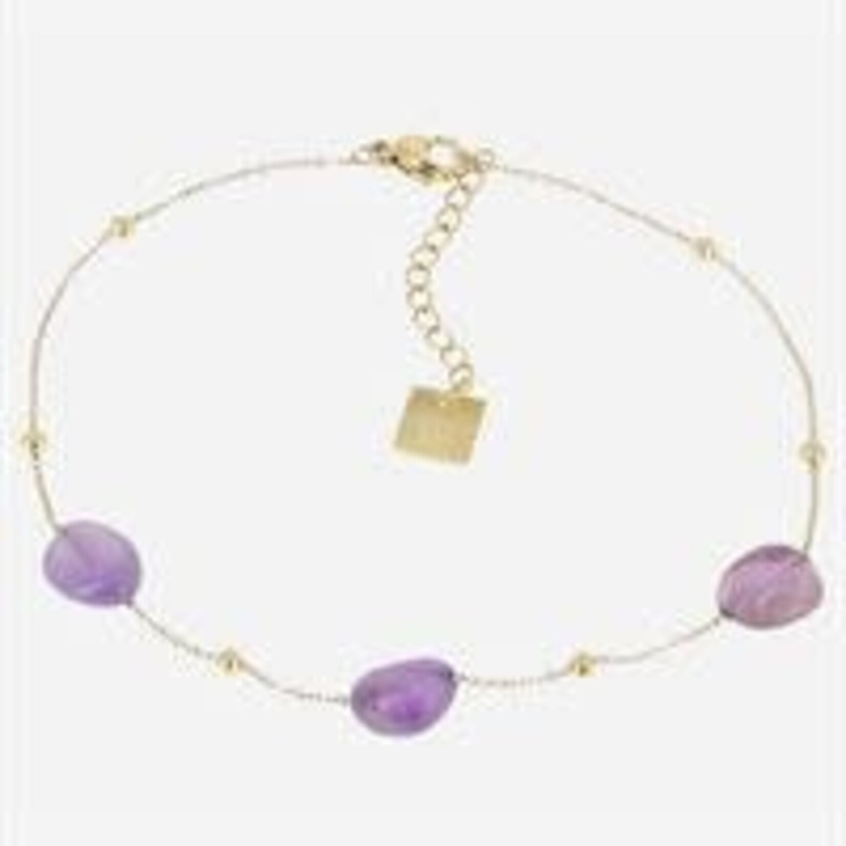 ZAG Bijoux Anklet Natural Stones Purple