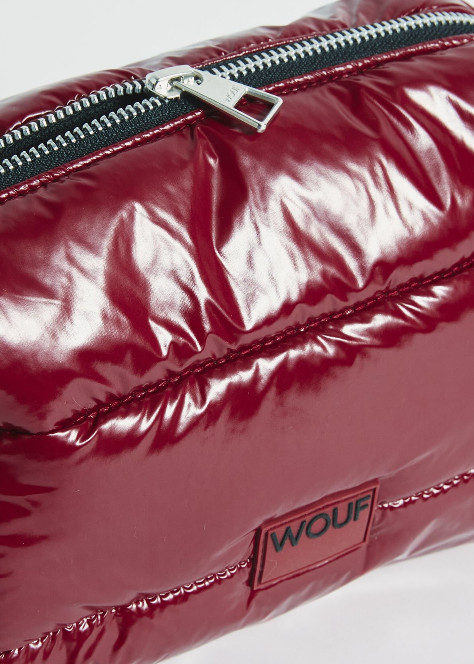 WOUF Burgundy Glossy Toiletry Bag