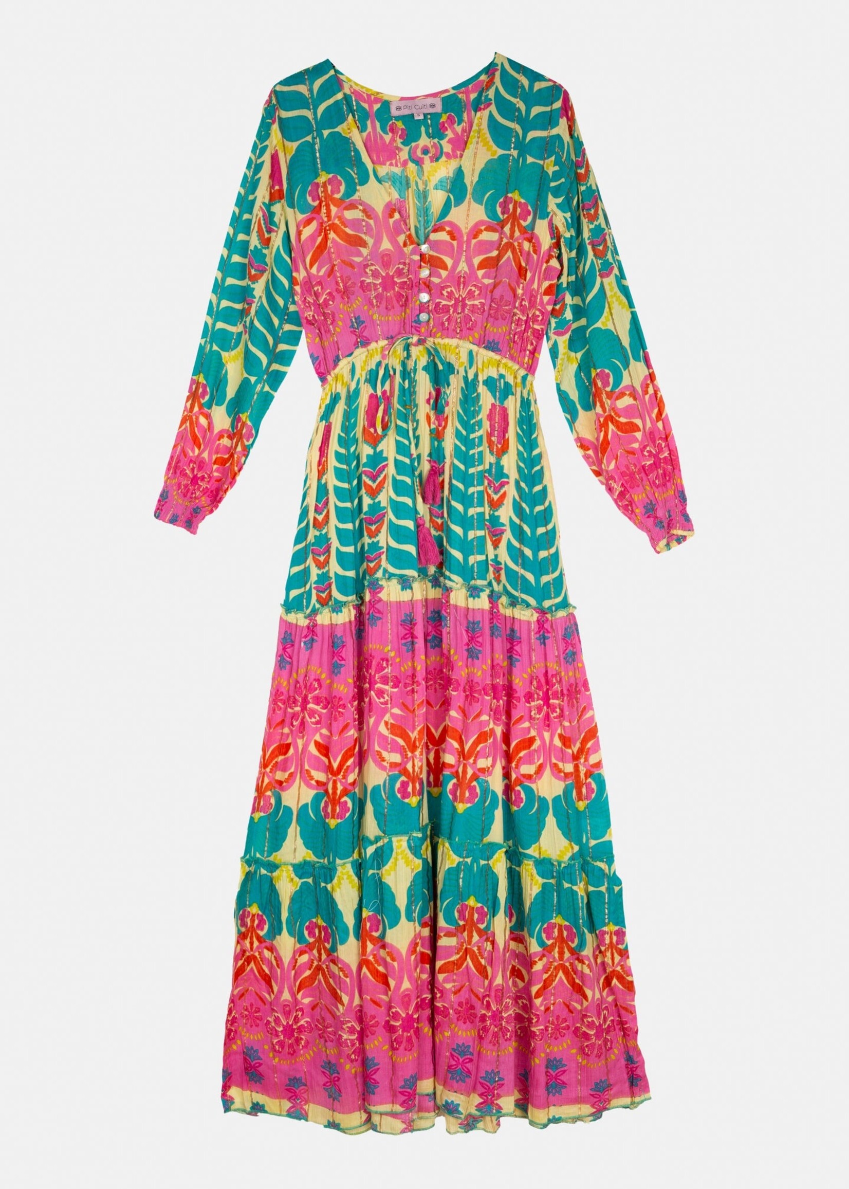 Piti Cuiti IPANEMA AQUA DRESS WITH SLEEVES