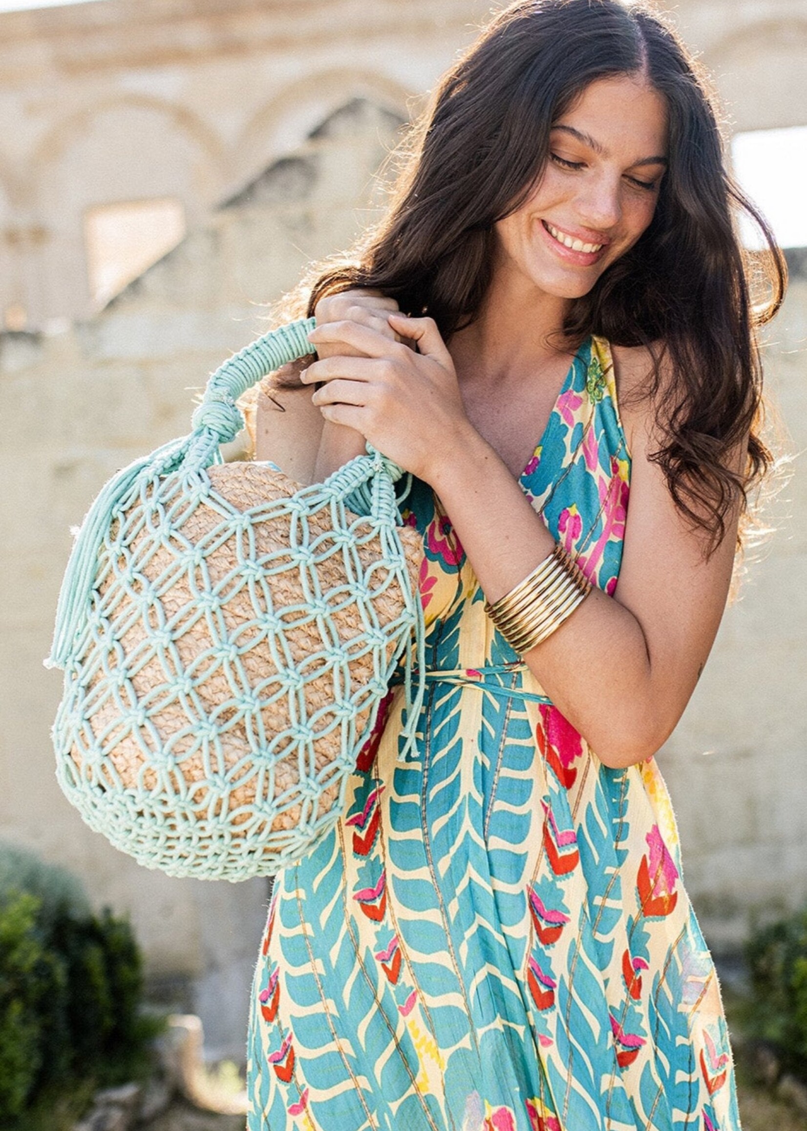 Piti Cuiti CAPRI TURQUOISE SACO BAG