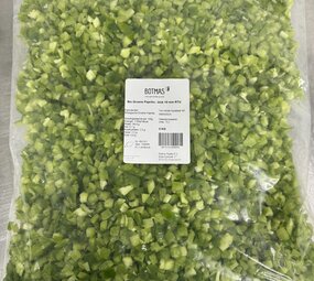 Botmas Bio Groene Paprika - blok 10 mm RTU