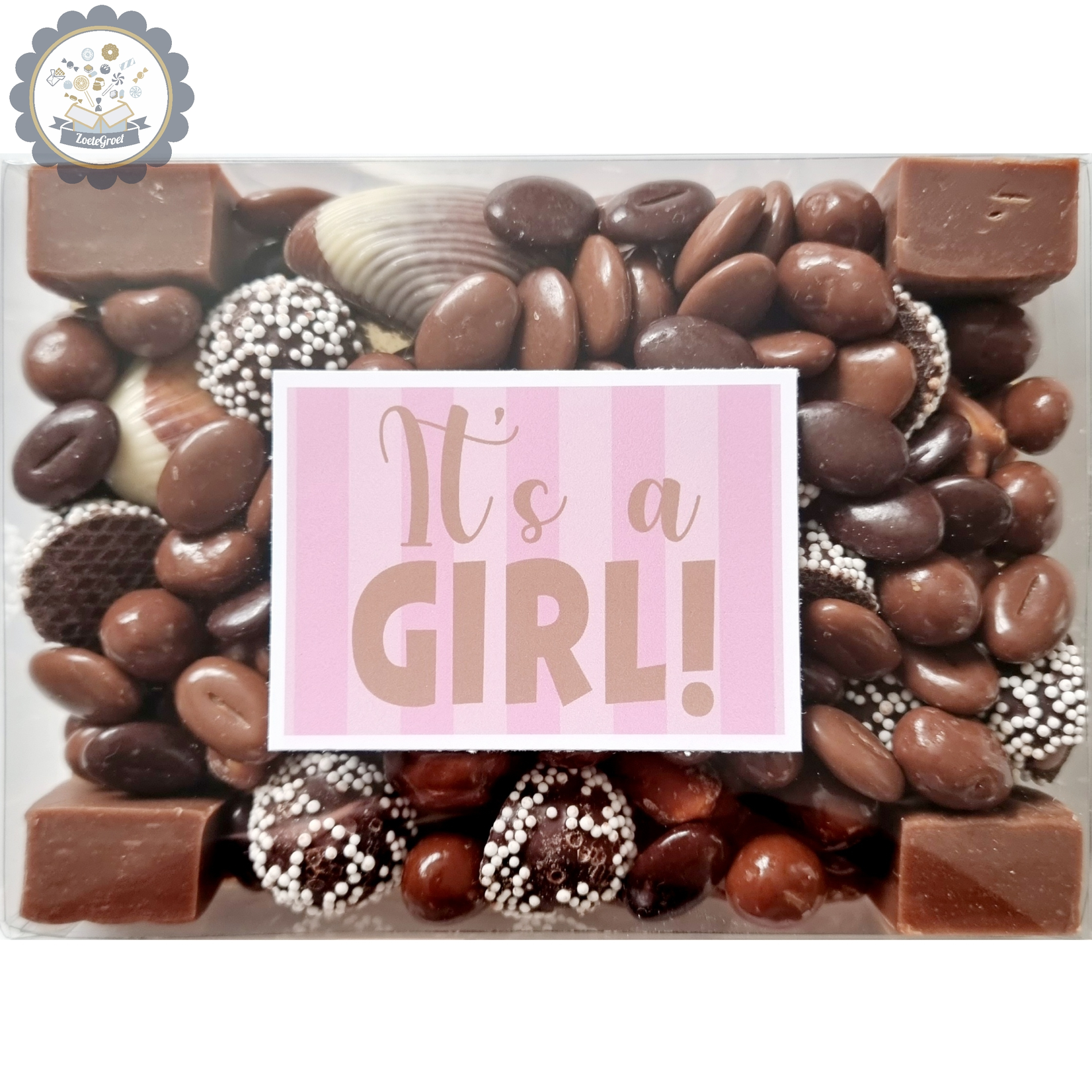 ZoeteGroet Chocolade doosje - Baby Girl