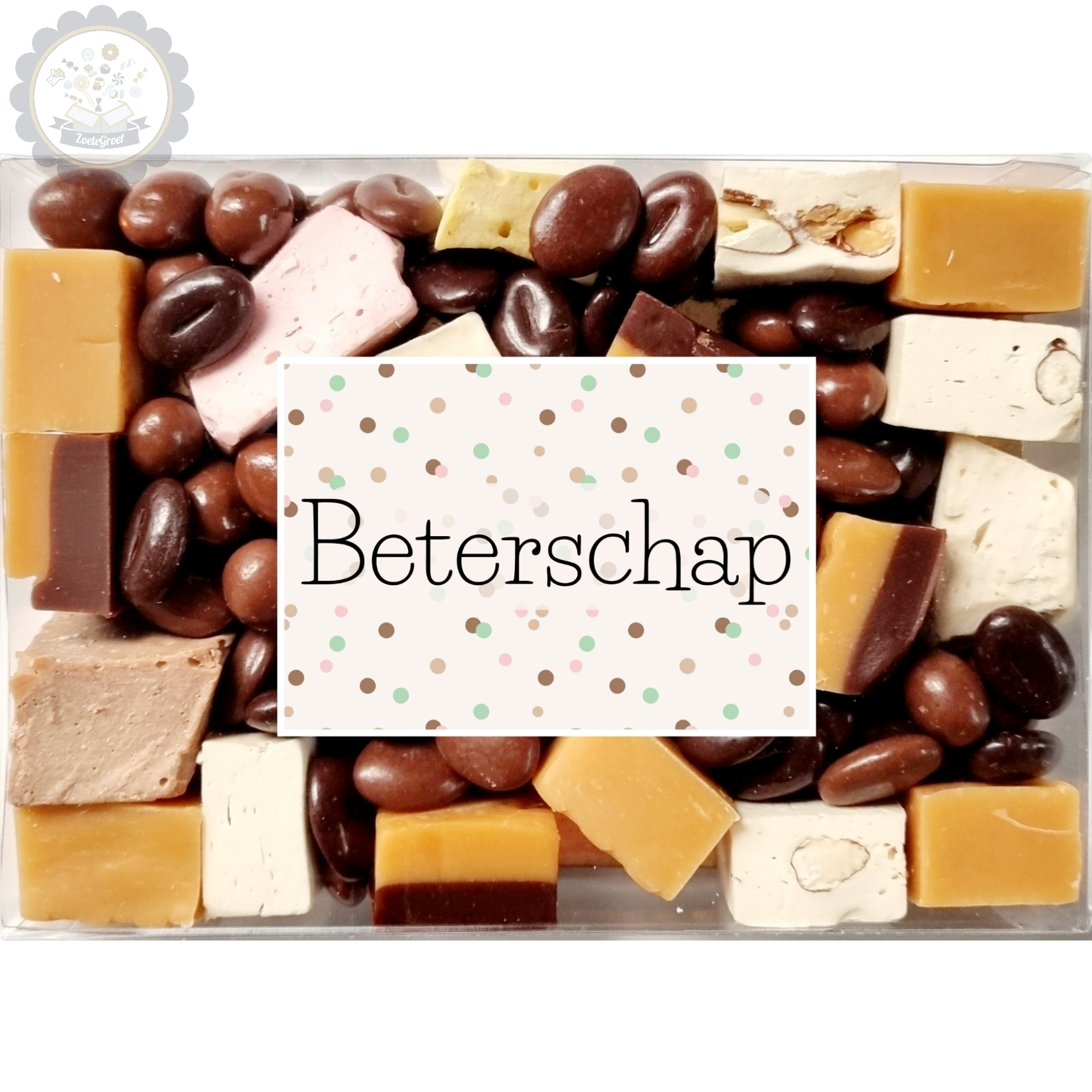 ZoeteGroet Snoepdoosje Nougat: Beterschap