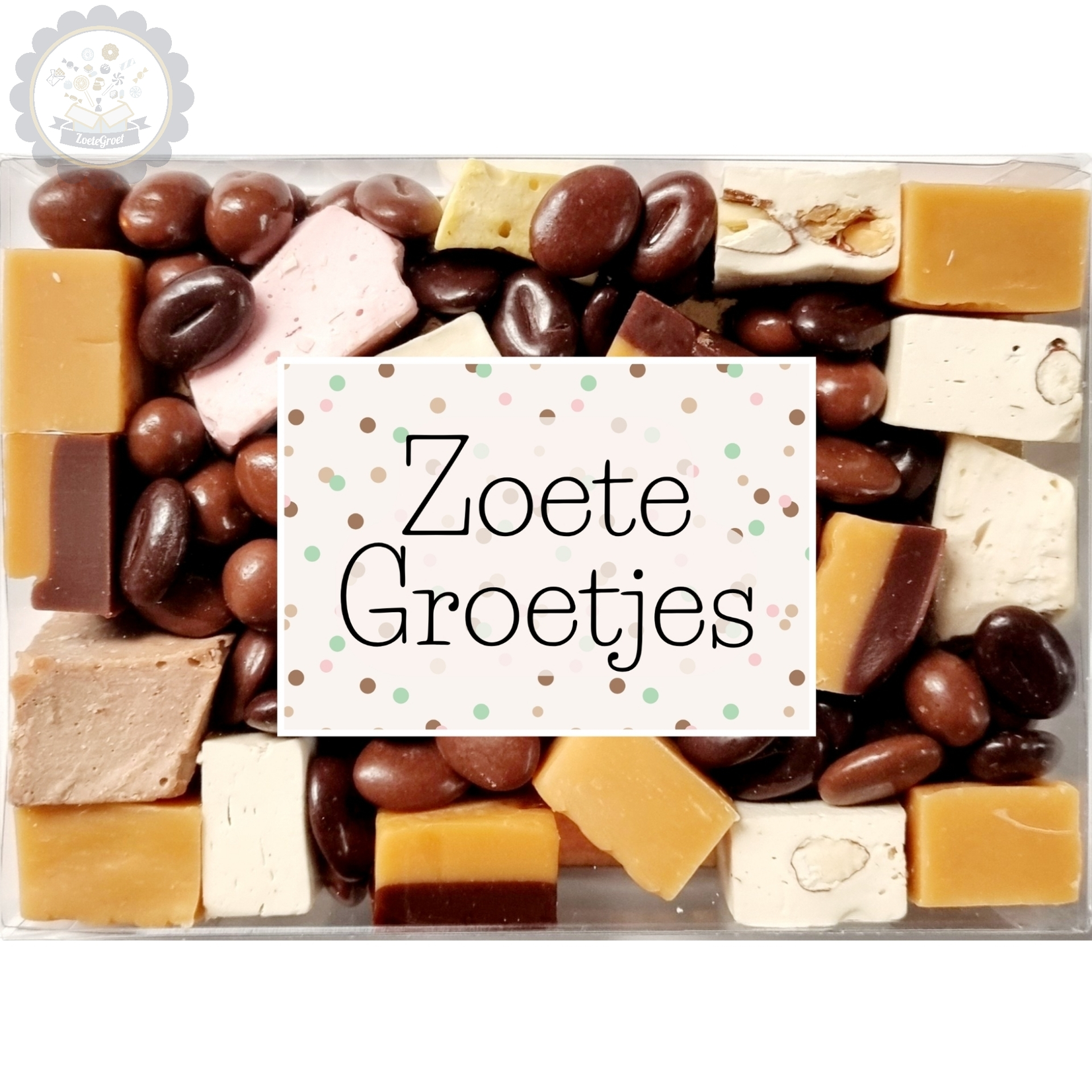 ZoeteGroet Snoepdoosje Nougat: Zoete Groetjes