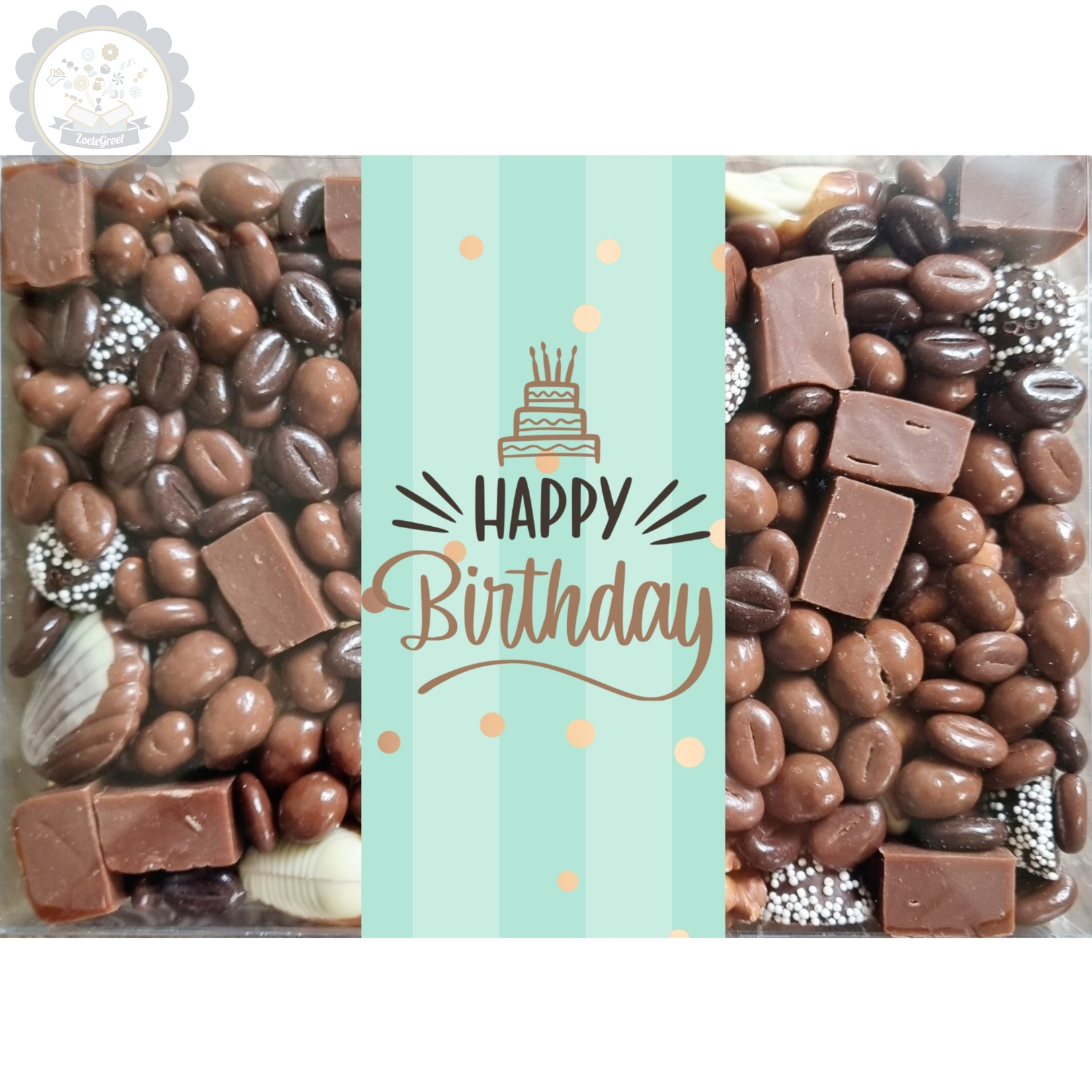 ZoeteGroet Medium Chocobox: Happy Birthday