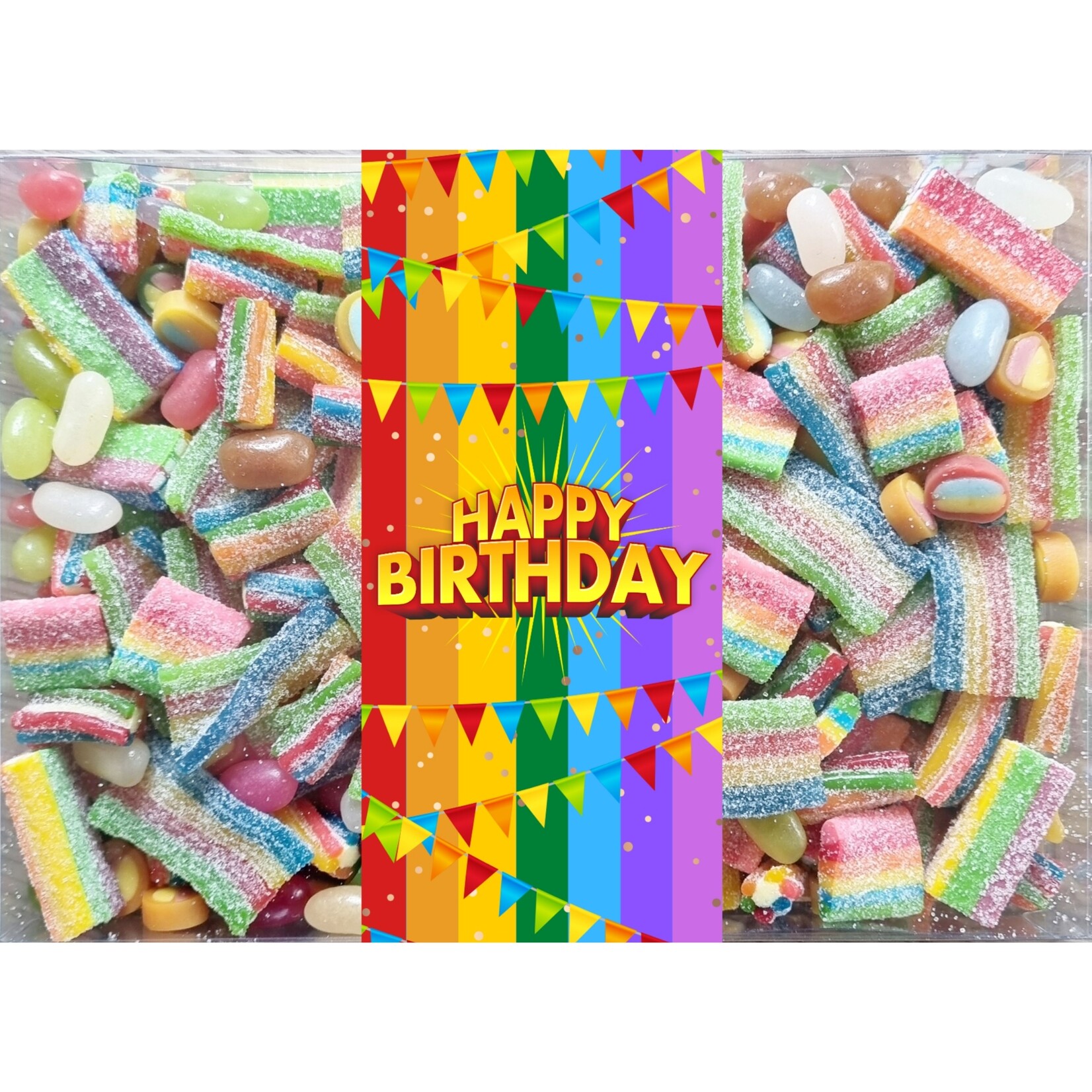 ZoeteGroet Snoepbox Regenboog: Happy Birthday
