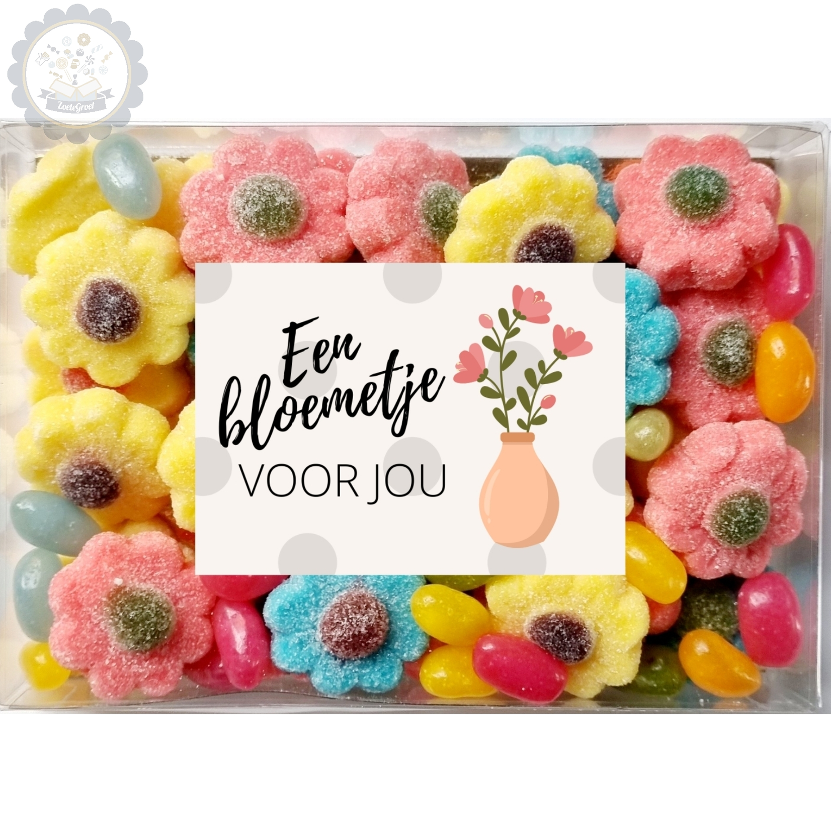 ZoeteGroet Snoepdoosje Moment Mini: Bloemetje