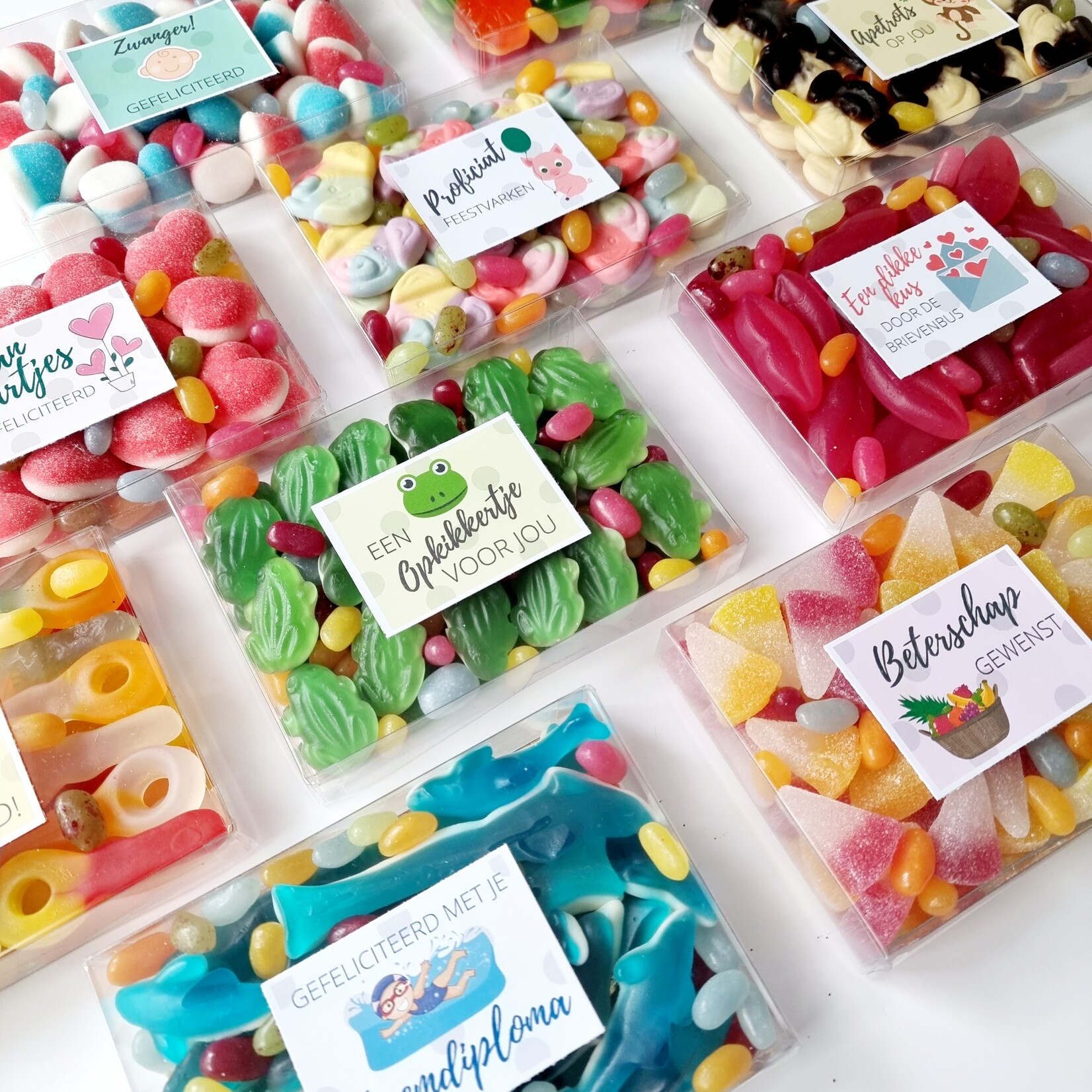 ZoeteGroet Minimix Snoepbox: Proficiat Feestvarken!