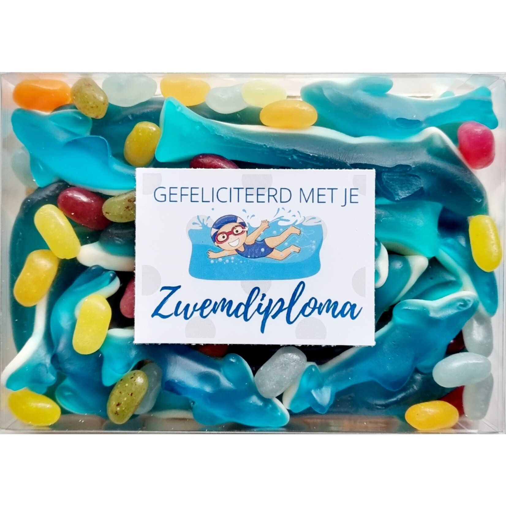 ZoeteGroet Minimix Snoepbox: Gefeliciteerd met je zwemdiploma!
