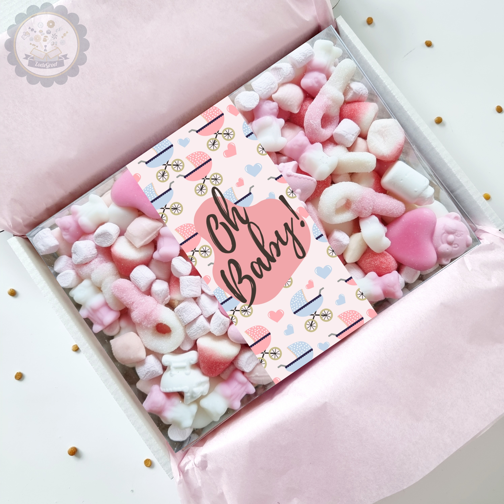 ZoeteGroet Snoepbox: Oh Baby Pink!