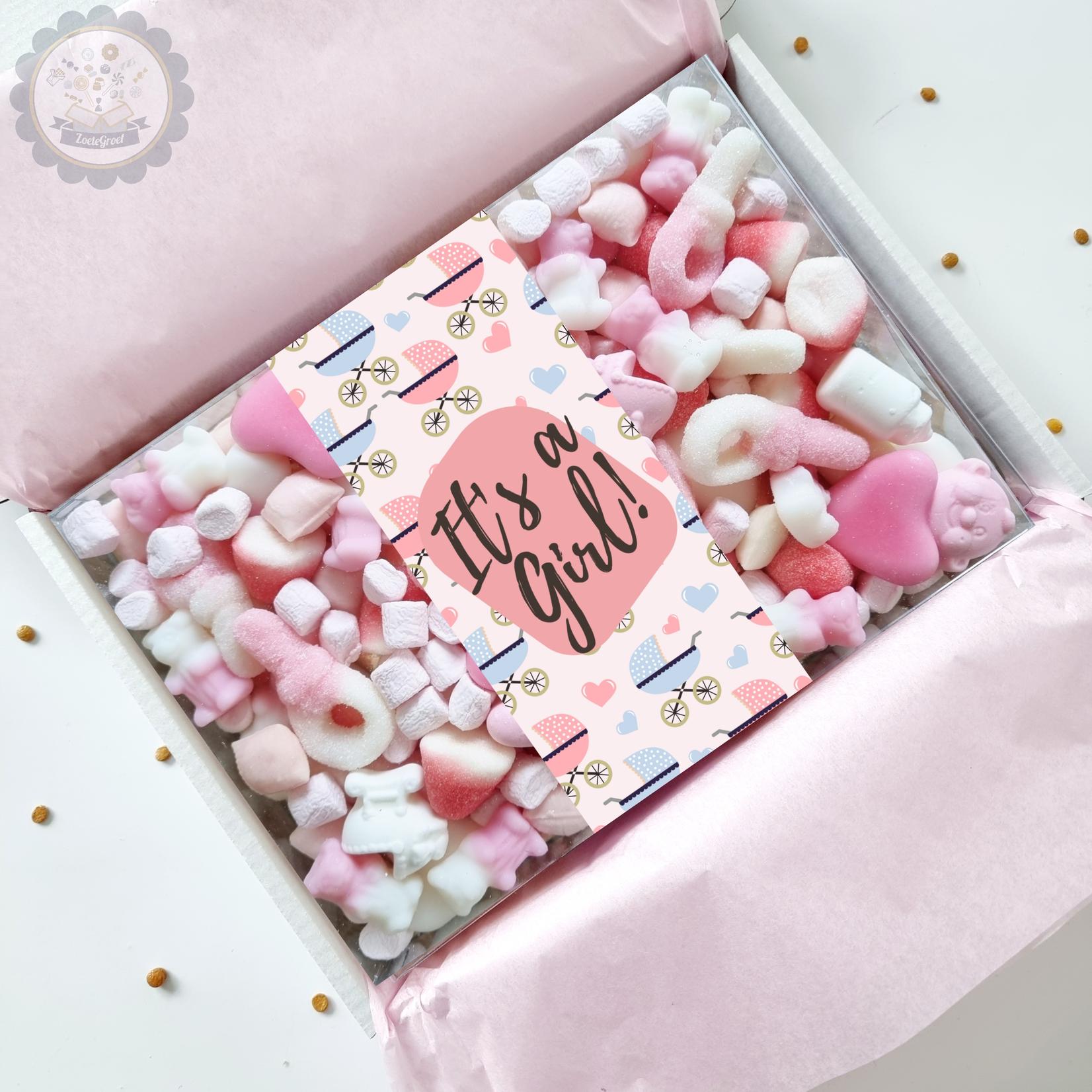 ZoeteGroet Snoepbox: Oh Baby Pink!