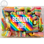 ZoeteGroet Minimix Rainbow Snoepbox:  Bedankt Juf!