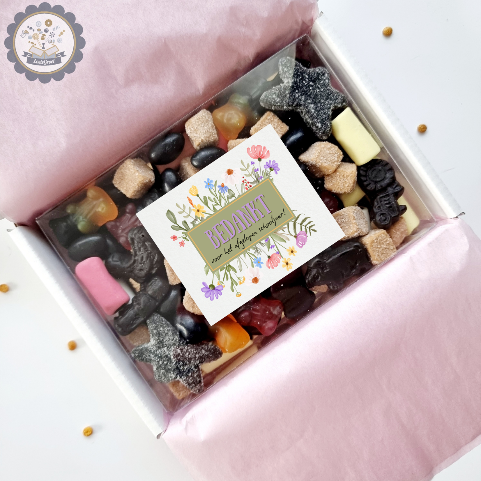 ZoeteGroet Minimix Snoepbox: Bedankt voor het leuke Schooljaar!