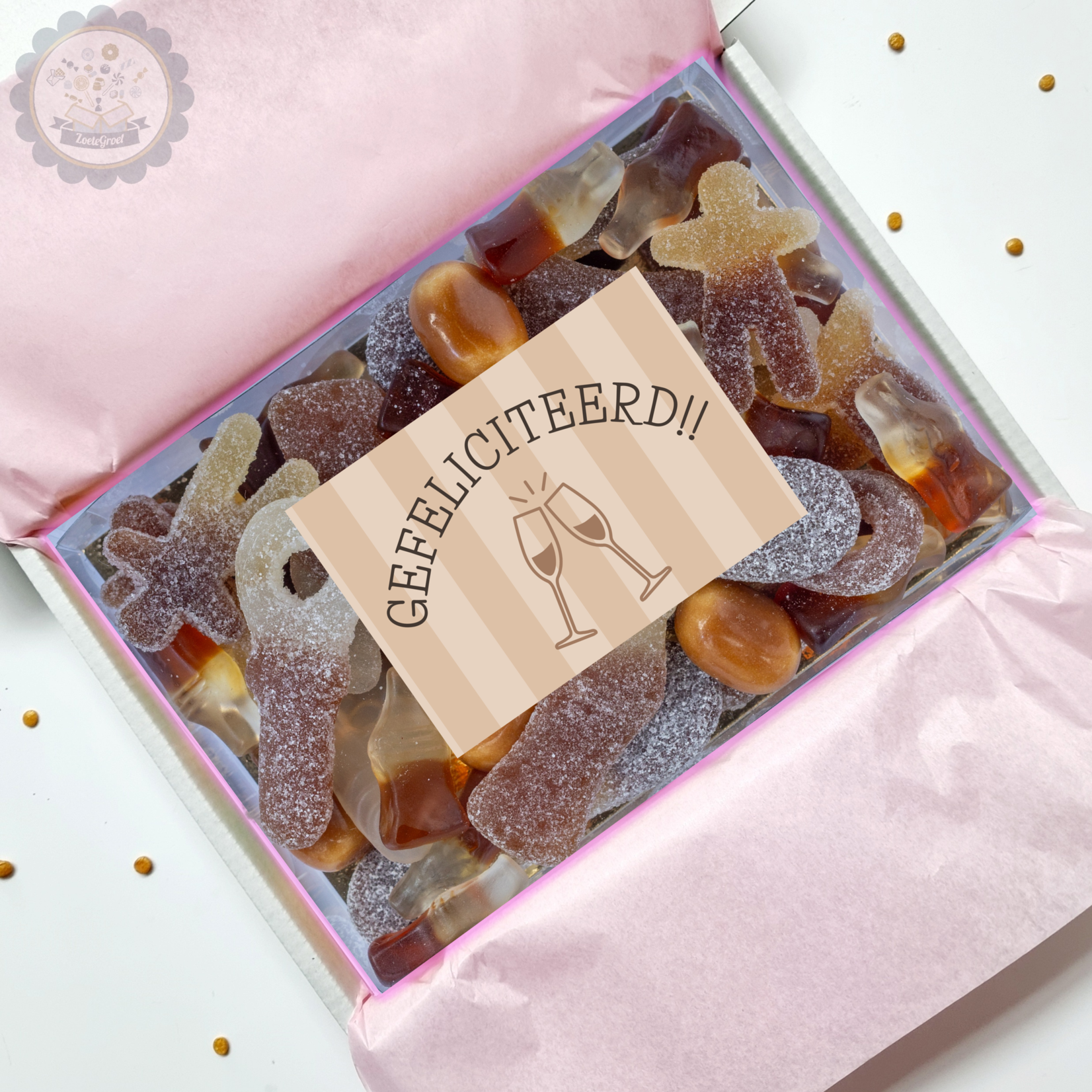 ZoeteGroet Minimix Snoepbox Cola: Gefeliciteerd!