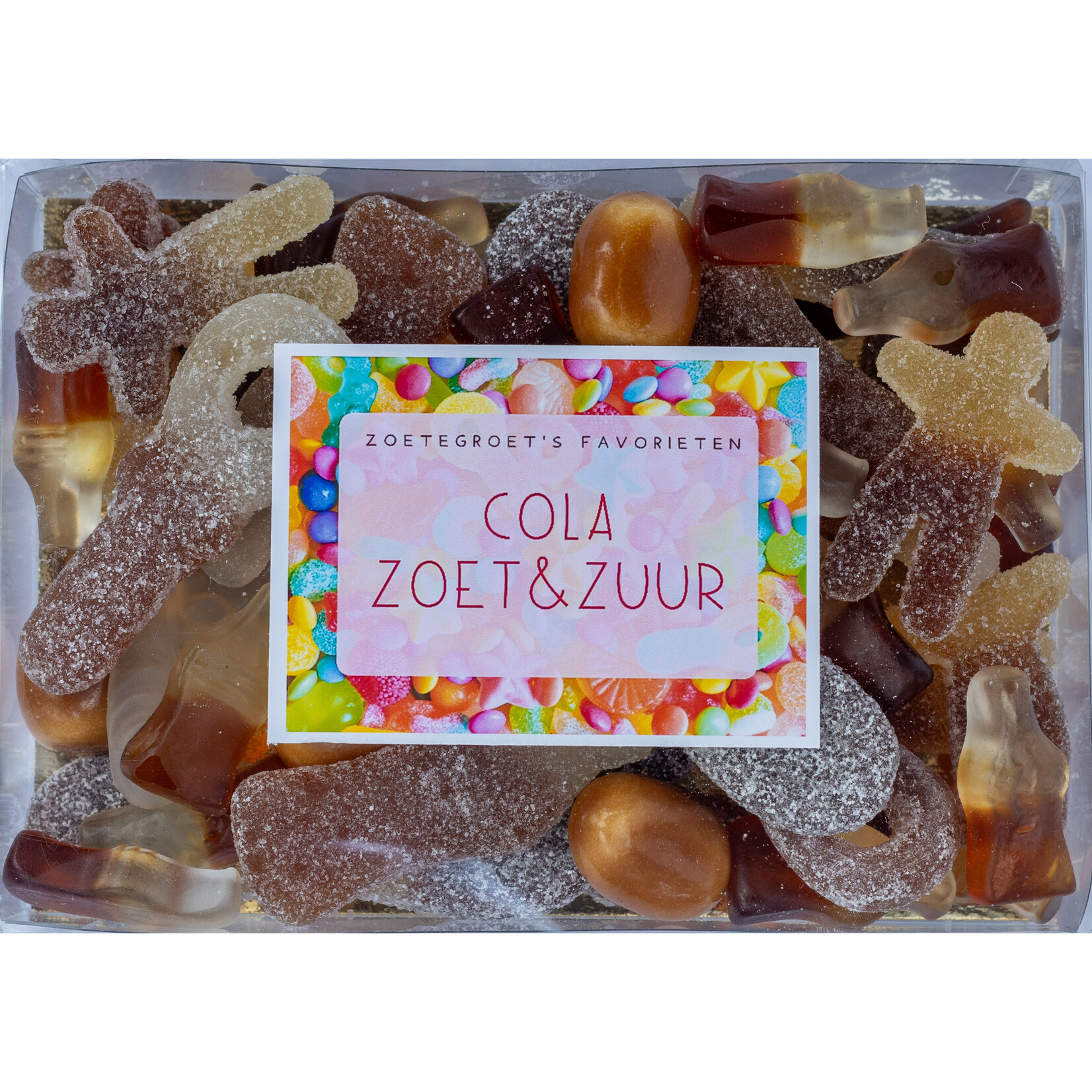 ZoeteGroet ZoeteGroet Favorieten: Cola Zoet&Zuur! Met tekst sticker naar keuze!
